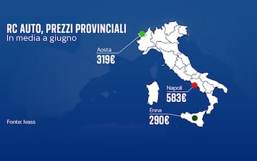 Le città con i premi annuali più cari e meno cari