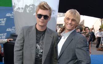 Mandatory Credit: Photo by Photo Image Press/Shutterstock (13610732a)
Nick Carter and Aaron Carter attend the 2006 MTV Movie Awards, Culver City, USA - 3 Jun 2006
Obituary - American pop star and rapper Aaron Carter dies aged 34 - 05 Nov 2022