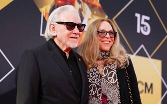 HOLLYWOOD, CALIFORNIA - APRIL 18: (L-R) Harvey Keitel and Daphna Kastner attend the Opening Night Gala and 30th Anniversary Screening of "Pulp Fiction" during the 2024 TCM Classic Film Festival at TCL Chinese Theatre on April 18, 2024 in Hollywood, California. (Photo by Emma McIntyre/Getty Images for TCM)