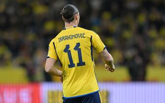Stockholm, Sweden. 24th Mar, 2023. STOCKHOLM, SWEDEN - MARCH 24: Zlatan Ibrahimovic of Sweden during the UEFA EURO 2024 qualifying round group F match between Sweden and Belgium at Friends Arena on March 24, 2023 in Stockholm, Sweden. Photo by Sebastian Frej Credit: Sebo47/Alamy Live News