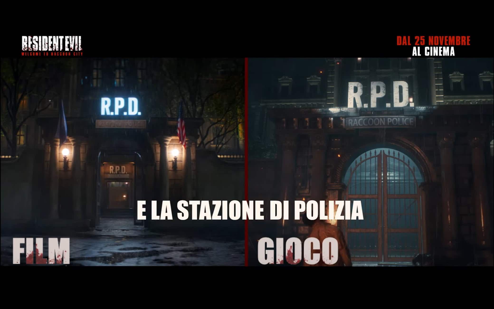 Resident Evil: Welcome to Raccoon City, un video del film mostra  particolari identici al gioco