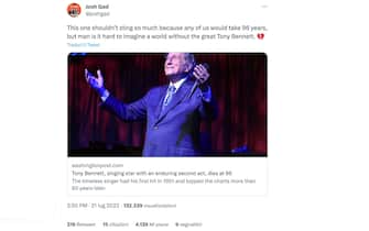 Il post di Josh Gad dedicato a Tony Bennett