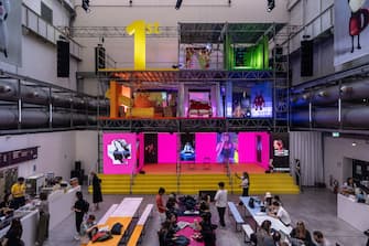 MILAN, ITALY - APRIL 16: People visit the â  1st (first)â   exhibition by Swedish manufacturer IKEA during the Milan Design Week 2024 at Padiglione Visconti ex Ansaldo, Tortona district, on April 16, 2024 in Milan, Italy. Every year, the Salone Internazionale del Mobile and Fuorisalone define the Milan Design Week, the worldâ  s largest annual furniture and design event. Centered on principles of circular economy, reuse, and sustainable practices and materials, the Fuorisaloneâ  s 24 theme:Â â  Materia Naturaâ  , seeks to foster a culture of mindful design. (Photo by Emanuele Cremaschi/Getty Images)