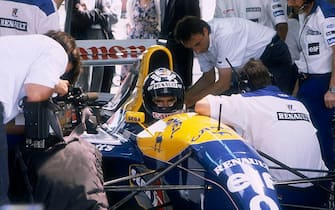Damon Hill in his Williams-Renault, 1993. As the son of one of the legends of motor racing, Damon Hill had much to live up to when he decided to pursue a career in the sport. Having gained his first experience of Formula 1 with a few races with Brabham whilst working as a test driver with Williams in 1992, he graduated to the Williams racing team proper in 1993. He was immediately successful, helped by an excellent car, and achieved his first win in Hungary, immediately following it up with two more, at Spa and Monza. After coming close in 1994, he finally emulated his father Graham by becoming World Champion in 1996, winning six of the first nine Grands Prix of the season. His performances in the second half of the season were perceived as less impressive and he was controversially dropped from the team. The rest of his career was spent with less competitive cars, although he did secure the Jordan team's first Grand Prix victory in Belgium in 1998. After a miserable 1999 season, however, he decided to retire. (Photo by National Motor Museum/Heritage Images/Getty Images)