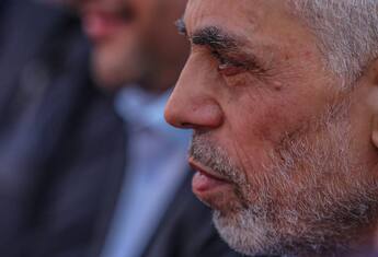 epa11664850 (FILE) - Senior Hamas leader in Gaza Strip, Yahya Al-Sinwar attends a Hamas rally marking Al-Quds Day, or 'Jerusalem Day', in Gaza City on, 14 April 2023 (reissued 17 October 2024). The Israeli Army, Tsahal, on 17 October 2024 confirmed that Hamas leader Yahya Sinwar was "eliminated" on 16 October 'after a year-long pursuit'. Sinwar was elected Hamas leader in August 2024, a few days after his predecessor had been killed in Iran.  EPA/MOHAMMED SABER