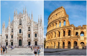 Duomo di Milano e Colosseo a Roma