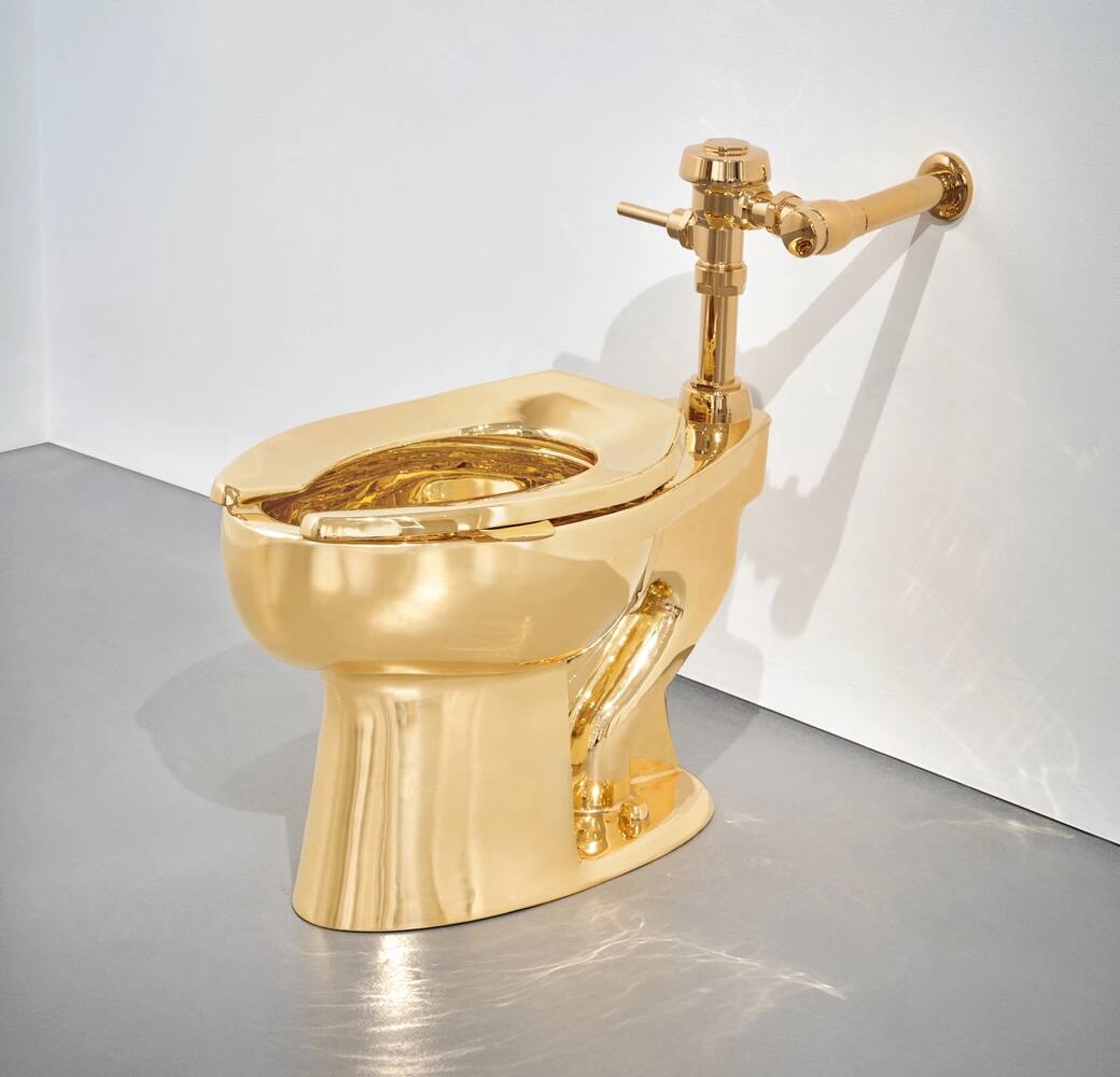 Maurizio Cattelan, America (2016). Courtesy Sotheby’s (via Artribune)