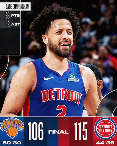 DETROIT PISTONS-NEW YORK KNICKS 115-106