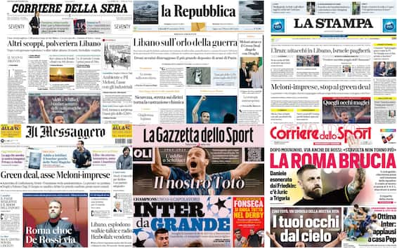 Le prime pagine dei quotidiani di oggi 19 settembre: la rassegna stampa