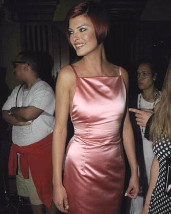 UNITED STATES - JUNE 21:  Linda Evangelista with her new Clairol hair color at System Night Club.,  (Photo by Richard Corkery/NY Daily News Archive via Getty Images)