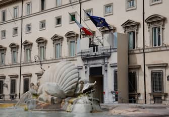 Esterno di Palazzo Chigi durante riunione del Consiglio dei ministri, Roma, 18 Settembre 2023. ANSA/GIUSEPPE LAMI