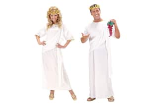 Coppia di costumi con toga all white