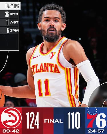 PHILADELPHIA 76ERS-ATLANTA HAWKS 110-124