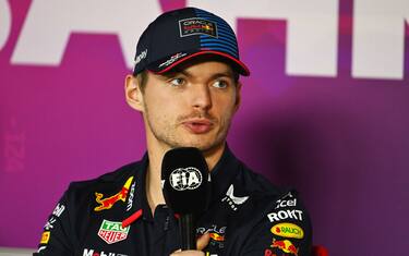 BAHRAIN INTERNATIONAL CIRCUIT, BAHRAIN - FEBRUARY 23: Press Conference
Max Verstappen, Red Bull Racing during the Pre-Season Test at Bahrain International Circuit on Friday February 23, 2024 in Sakhir, Bahrain. (Photo by Simon Galloway / LAT Images)