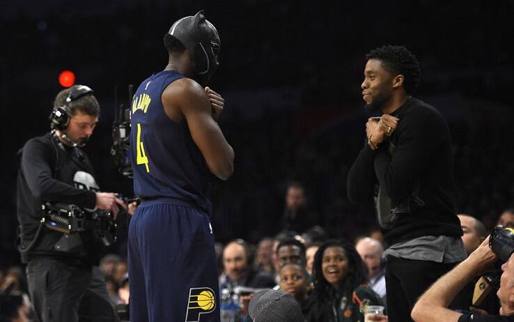 Victor Oladipo e Chadwick Boseman Victor Oladipo e Chadwick Boseman