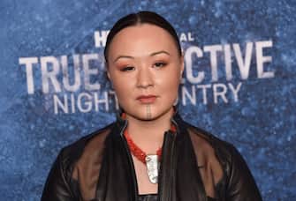 Inuk writer and actress Aka Niviana attends the Los Angeles premiere of the HBO series "True Detective: Night Country" at the Paramount Theater in Los Angeles on January 9, 2024. (Photo by Chris DELMAS / AFP) (Photo by CHRIS DELMAS/AFP via Getty Images)