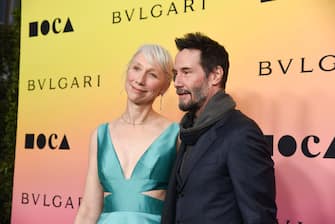 LOS ANGELES, CALIFORNIA - APRIL 13: Alexandra Grant and Keanu Reeves attend The MOCA Gala 2024 at The Geffen Contemporary at MOCA on April 13, 2024 in Los Angeles, California. (Photo by Olivia Wong/WireImage)