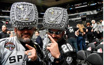 SAN ANTONIO, TX - DECEMBER 3: San Antonio Spurs fans seen prior to the game against the Houston Rockets on December 3, 2019 at the AT&T Center in San Antonio, Texas. NOTE TO USER: User expressly acknowledges and agrees that, by downloading and or using this photograph, user is consenting to the terms and conditions of the Getty Images License Agreement. Mandatory Copyright Notice: Copyright 2019 NBAE (Photos by Logan Riely/NBAE via Getty Images)