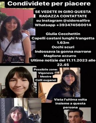 L'avviso di scomparsa dei due giovani