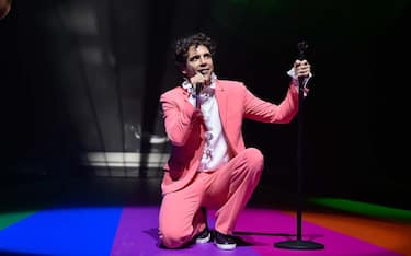 ROME, ITALY - NOVEMBER 27: British naturalized singer and showman Mika during the concert at Palalottomatica. Rome (Italy), november 27th, 2019 (photo by Marilla Sicilia/Archivio Marilla Sicilia/Mondadori Portfolio via Getty Images)