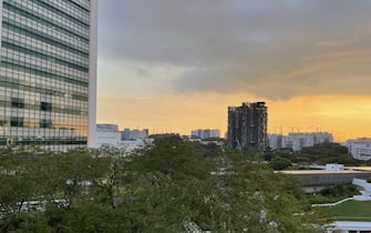NUS campus at sunset Singapore