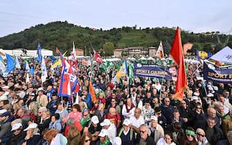 Traditional Lega party rally in Pontida (Bergamo), 6 October 2024. 
ANSA/MICHELE MARAVIGLIA        