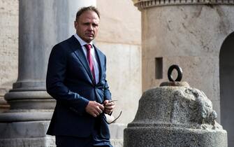 Italian Minister for Agricultural Francesco Lollobrigida leaves the Quirinale Palace at the end of the swearing-in ceremony in the presence of Italian President Sergio Mattarella, for the new government, in Rome, Italy, 22 October 2022. ANSA / ANGELO CARCONI