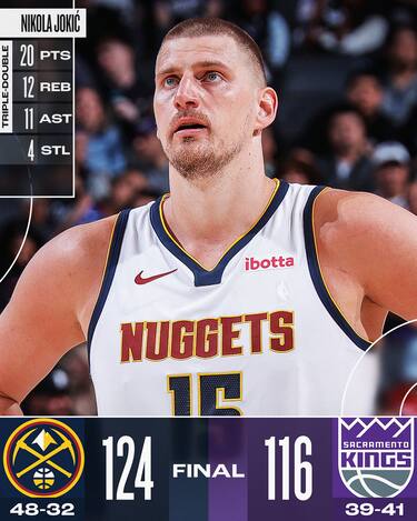 SACRAMENTO KINGS-DENVER NUGGETS 116-124
