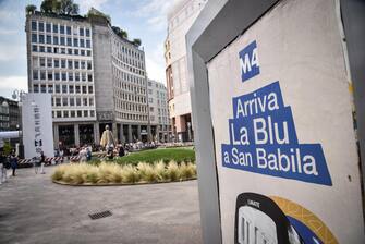 Inaugurazione nuova linea metro M5 in piazza San Babila