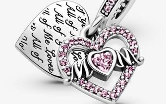 Charm pendente Cuore e mamma
