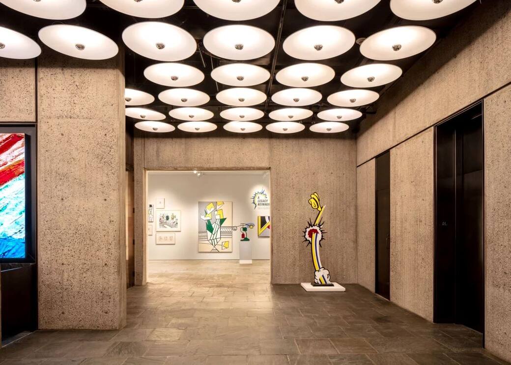  Sotheby’s Breuer lobby gallery, featuring works from the Collection of Dorothy and Roy Lichtenstein. Photography by Stefan Ruiz Courtesy of Sotheby’s