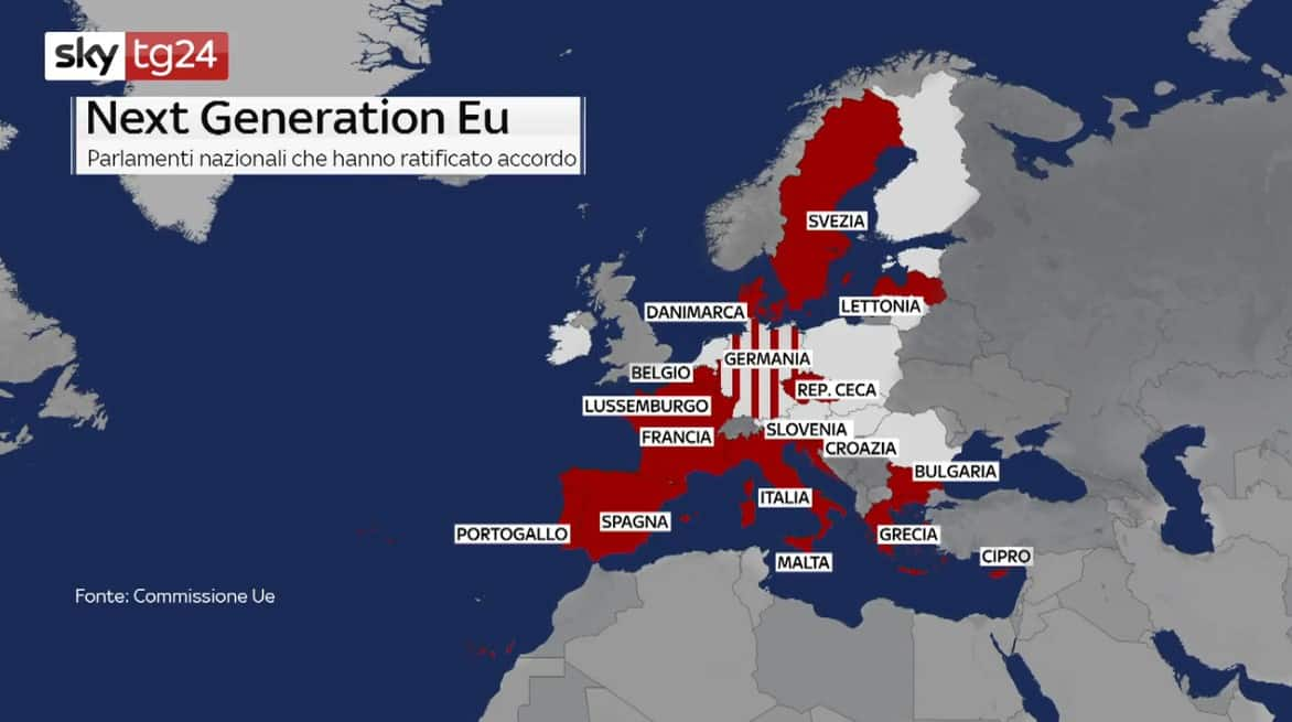 I paesi che hanno ratificato debito europeo