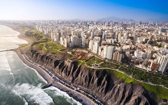 LIMA, PERU: Panoramic view of Lima from Miraflores.; Shutterstock ID 1047718252; your: Brian Healy; gl: 65050; netsuite: Lonely Planet Online Editorial; full: Lima on a budget