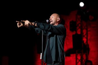 POMPEI, ITALY - AUGUST 05: Biagio Antonacci performs in Teatro Grande of the Archaeological Sites of Pompeii on August 05, 2023 in Pompei, Italy. (Photo by Teresa Biancorrosso/Getty Images)