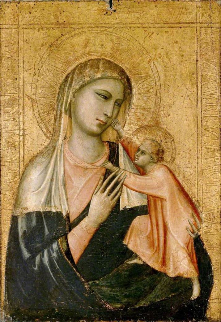 Giotto, Madonna col Bambino, 1315-1320 circa, tempera e oro su tavola, 28,5x19,7 cm, The Ashmolean Museum, University of Oxford Presented by Mrs James Reddie Anderson, 1913
