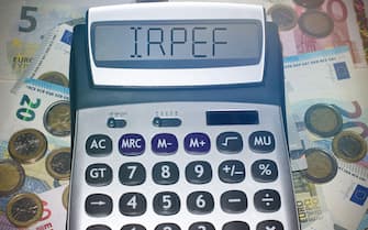Calculator with the text “Irpef” Italian tax