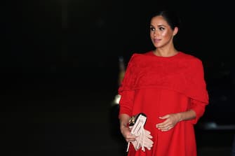CASABLANCA, MOROCCO  - FEBRUARY 23: Meghan, Duchess of Sussex arrives at Casablanca Airport on February 23, 2019 in Casablanca, Morocco. (Photo by Hannah McKay - WPA Pool/Getty Images)