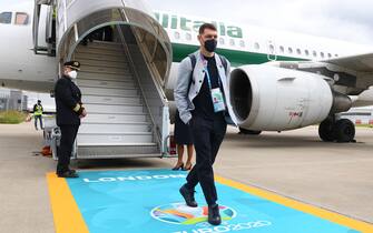 L'arrivo degli Azzurri a Londra per la finale di Euro 2020