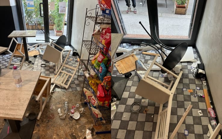 Il bar di Genova Nervi dove è avvenuta l'aggressione