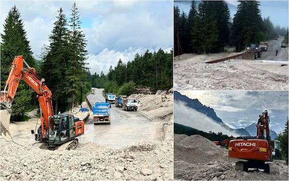 Maltempo, coppia salvata da piena fiume in Piemonte. Frana su strada per Cortina Maltempo, coppia salvata da piena fiume in Piemonte. Frana su strada per Cortina