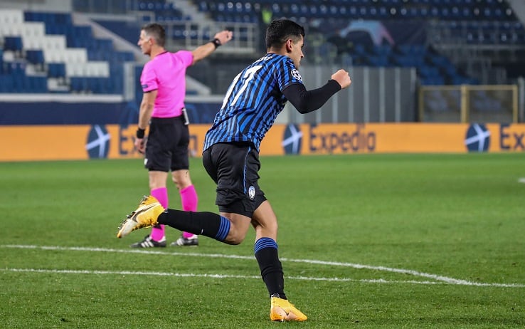 L'esultanza di Cristian Romero dopo il gol dell'1-1
