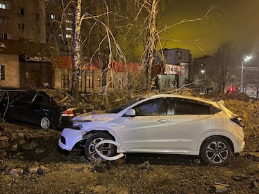 Auto bombardata Belgorod