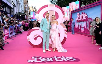 LONDON, ENGLAND - JULY 12: Ryan Gosling and Margot Robbie attend the "Barbie" European Premiere at Cineworld Leicester Square on July 12, 2023 in London, England. (Photo by Gareth Cattermole/Getty Images)