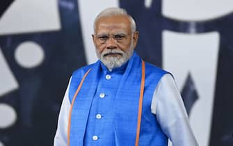 AHMEDABAD, INDIA - NOVEMBER 19: Narendra Modi, Prime Minister for India at the presentations of the ICC Men's Cricket World Cup India 2023 Final between India and Australia at Narendra Modi Stadium on November 19, 2023 in Ahmedabad, India. (Photo by Gareth Copley/Getty Images)