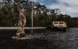 Strade allagate in Louisiana per l'uragano Ida