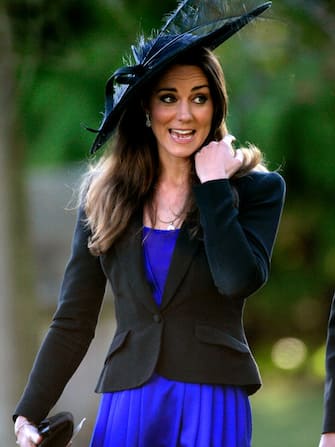 CHELTENHAM, UNITED KINGDOM - OCTOBER 23: (EMBARGOED FOR PUBLICATION IN UK NEWSPAPERS UNTIL 48 HOURS AFTER CREATE DATE AND TIME) Kate Middleton attends Harry Meade & Rosie Bradford's wedding at the Church of St. Peter and St. Paul, Northleach, on October 23, 2010 in Cheltenham, England. (Photo by Indigo/Getty Images)