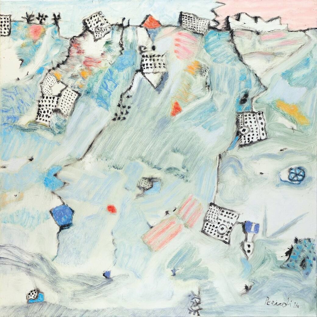 Opera di Tullio Pericoli. “Invasione”, olio su tela