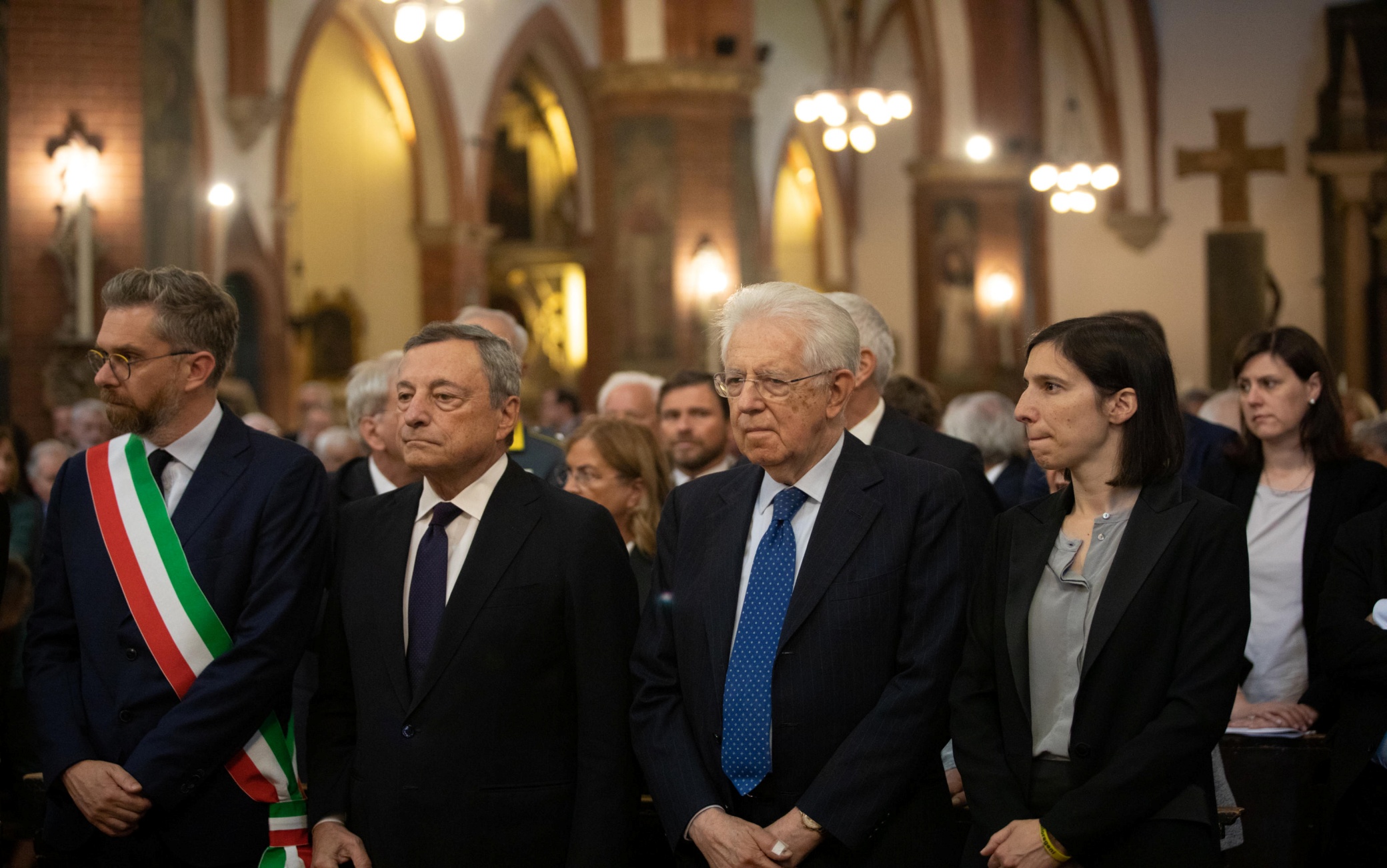 "Matteo Lepore Mario Draghi MArio monti e Elly Schlein" "Bologna/ 16 giu 2023" ANSA/MAX CAVALLARI