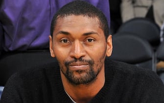 LOS ANGELES, CALIFORNIA - JANUARY 13: Metta World Peace attends a basketball game between the Los Angeles Lakers and the Cleveland Cavaliers at Staples Center on January 13, 2019 in Los Angeles, California. (Photo by Allen Berezovsky/Getty Images)