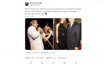 Il post di Mariah Carey dedicato a Tony Bennett